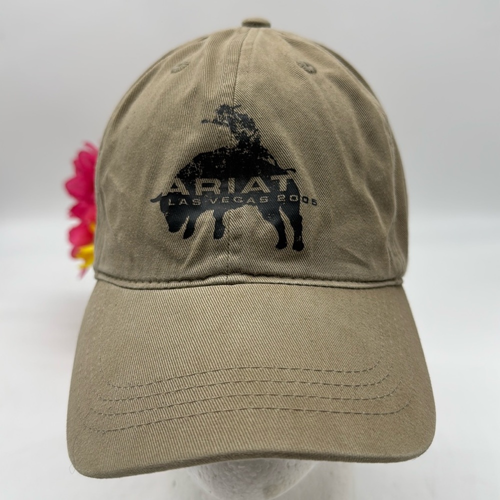 Ariat Tan Black Las Vegas 2005 Baseball Hat adjustable HT7151H